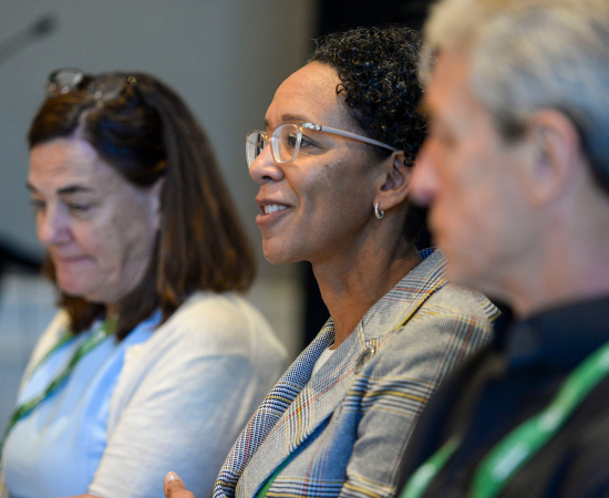 Rachel Frick Cardelle, Darlene Repollet, and Michael Mills at the 2022 Annual Conference.