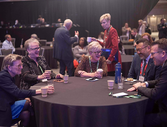 Presidents confer during a plenary breakout during Annual Conference 2023.